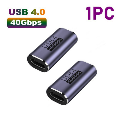 Conector USB 4.0 PD 100W 8K 60Hz pentru încărcător Macbook 40Gbps Adaptor de mare viteză USB C OTG în formă de U cu unghi drept bărbat la mamă