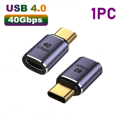 Conector USB 4.0 PD 100W 8K 60Hz pentru încărcător Macbook 40Gbps Adaptor de mare viteză USB C OTG în formă de U cu unghi drept bărbat la mamă