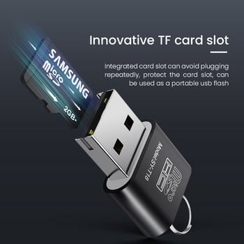 USB Micro SD/TF Card Reader USB 2.0 Mini Reader κάρτας μνήμης κινητού τηλεφώνου Προσαρμογέας USB υψηλής ταχύτητας για αξεσουάρ φορητών υπολογιστών