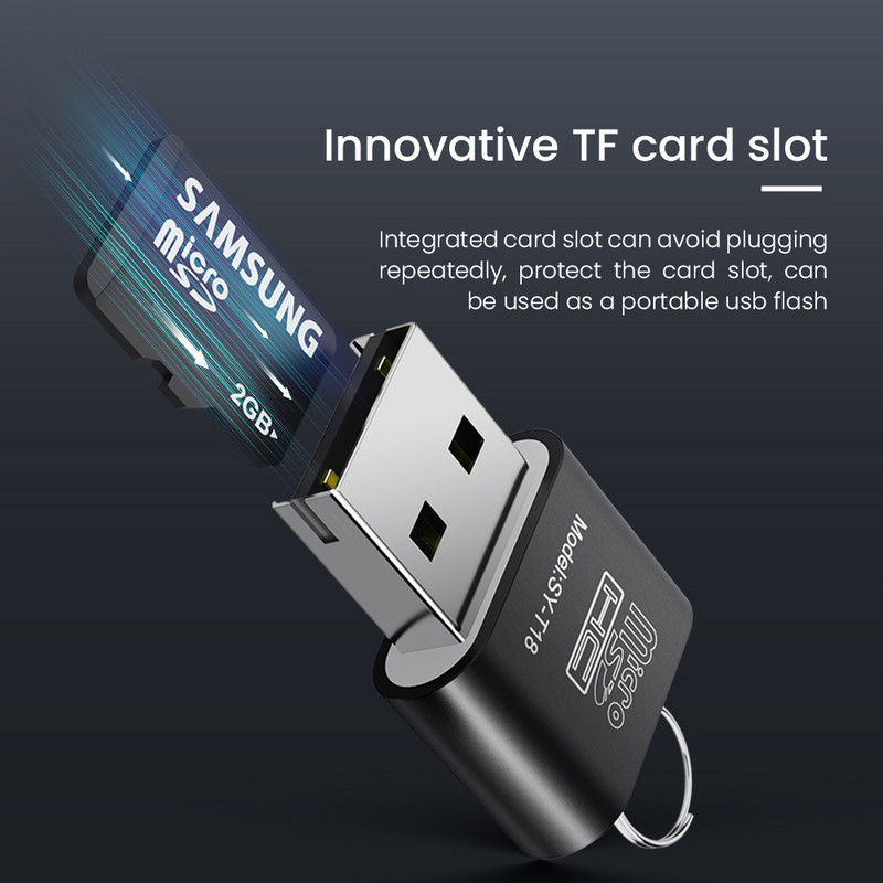 USB Micro SD/TF kártyaolvasó USB 2.0 mini mobiltelefon memóriakártya-olvasó nagy sebességű USB adapter laptop tartozékokhoz
