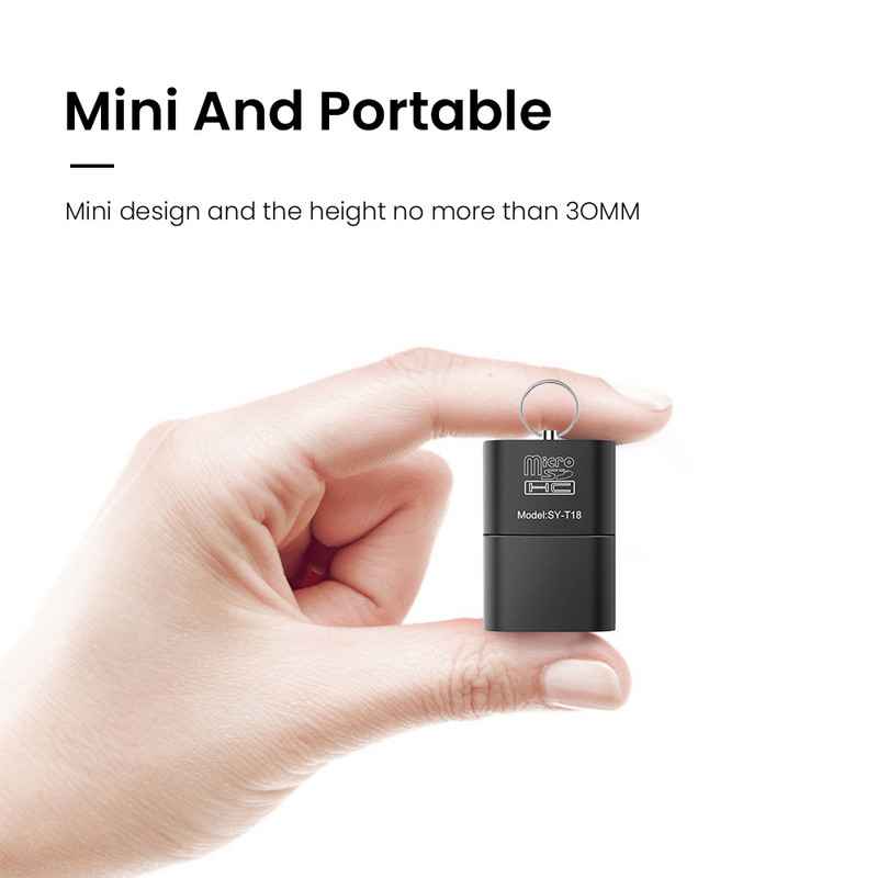 USB Micro SD/TF kártyaolvasó USB 2.0 mini mobiltelefon memóriakártya-olvasó nagy sebességű USB adapter laptop tartozékokhoz