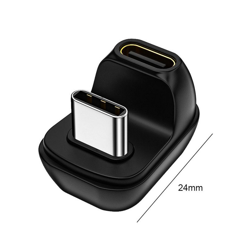 2/1 db USB4.0 40 Gbps adapter USB C dugaszoló 180° 100 W gyorstöltés adatszinkronizáló konverter 8K@60Hz laptop táblatelefonhoz