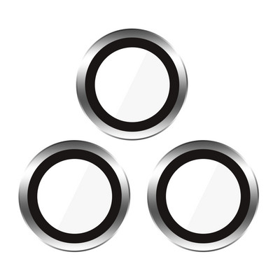 3 bucăți de protecție completă a obiectivului pentru cameră pe iPhone 13 12 11 Pro Max, sticlă securizată cu inel metalic pe iPhone 12 13 mini Protector pentru cameră