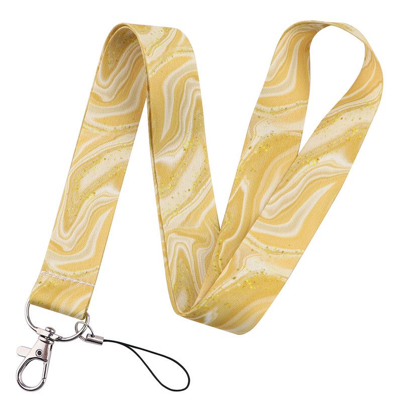 JF1319 márványnyomtatás rajzfilm Vicces vintage nyakpánt zsinórok azonosító jelvény kártyatartó kulcstartó mobiltelefon szíj ajándék