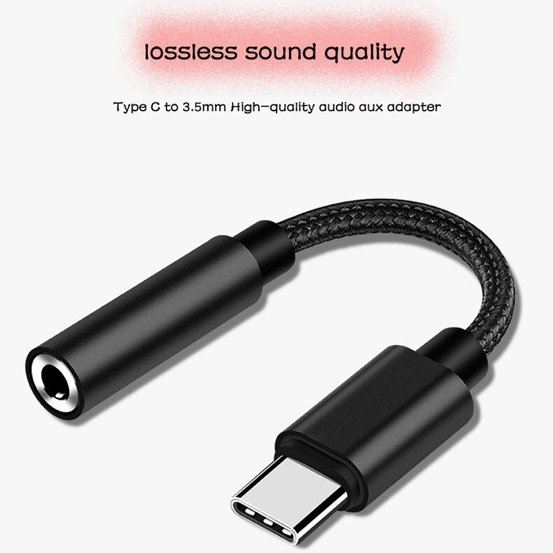 USB C - 3 5 MM Jack Aux Adapter Type-C 3 5 Jack Audio kábel Telefon Tartozékok Cabo Adaptador USB Tipo C USB C Adapter Fejhallgató