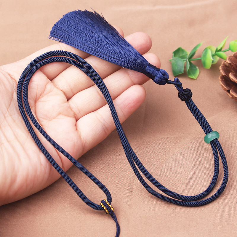 Egyszerű stílusú kötél fekete zsinór Lucky DIY nyaklánc medálhoz, állítható, férfiaknak, nőknek, személyre szabott bojt ékszer-kiegészítők