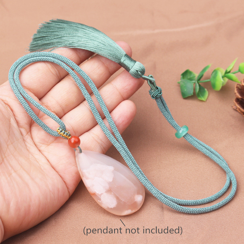 Egyszerű stílusú kötél fekete zsinór Lucky DIY nyaklánc medálhoz, állítható, férfiaknak, nőknek, személyre szabott bojt ékszer-kiegészítők