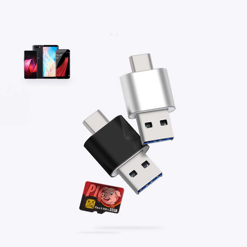 USB 2.0 C típusú kártyaolvasó SD TF MicroSD kártyaolvasó C típusú OTG adapter Huawei Xiaomi Android Phone PC-hez