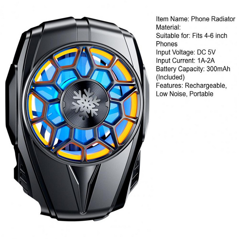 Mobiltelefon-hűtő zajcsökkentő ventilátor hőleadás Újratölthető telefon USB-játékhűtő hűtőventilátor iPhone-hoz Samsung