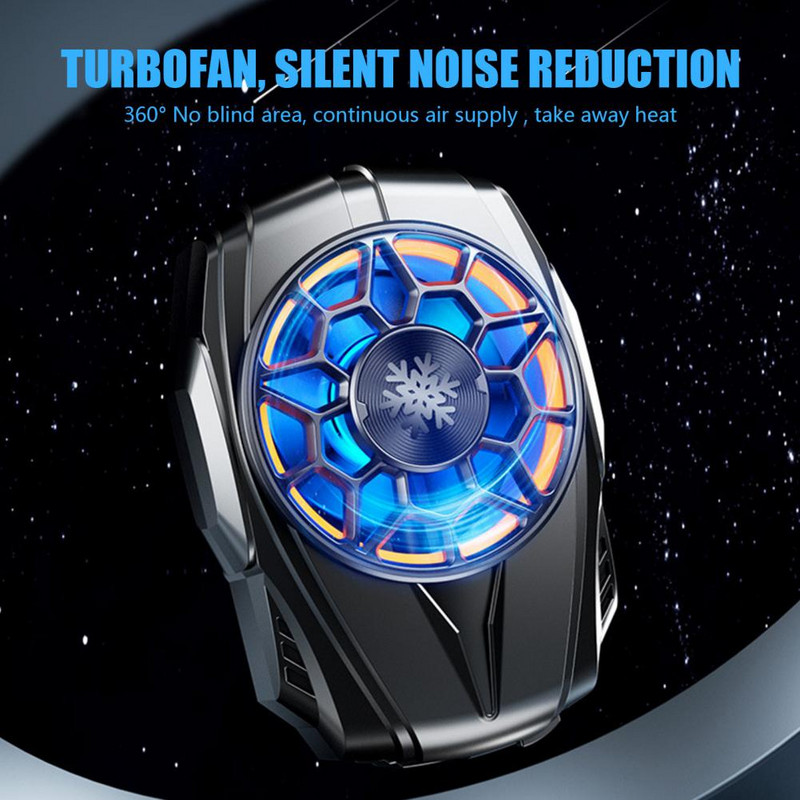 Mobiltelefon-hűtő zajcsökkentő ventilátor hőleadás Újratölthető telefon USB-játékhűtő hűtőventilátor iPhone-hoz Samsung