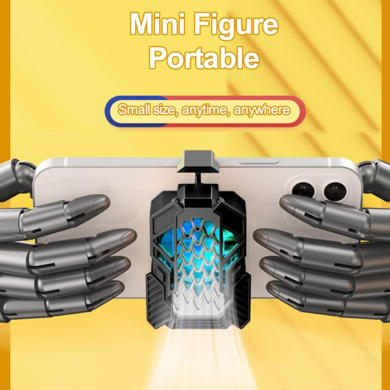 Mobiltelefon-hűtő játékokhoz Újratölthető mobiltelefon-hűtőventillátor-tartozékok Mobiltelefon-radiátor, játéklejátszó állvánnyal