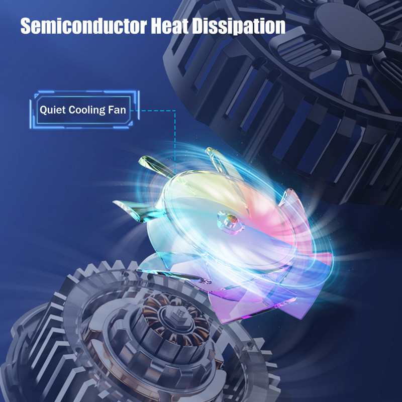 Telefonhűtő és mágneses vezeték nélküli töltő Hordozható gyorstöltő pad Hűtőventilátor a telefon radiátorához, mindennel kompatibilis