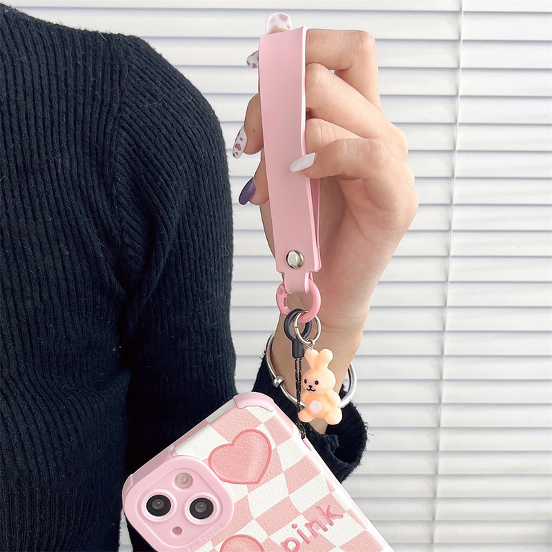 Aranyos 3D rajzfilm egyszarvú függő telefon karkötő akril kulcstartó iPhone 14 Pro Bunny Animal elveszés elleni lánc függő ékszerhez