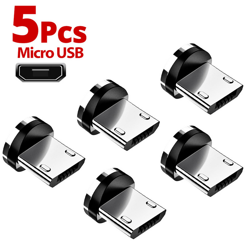 5db mágneses hegyek töltőkábel-adapter cserealkatrészek mobiltelefonokhoz, könnyen kezelhető, tartós, 360 fokos elforgatású konverter