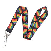 Curele de gât cu curcubeu, curcubeu LGBT, curele pentru gât, pentru brelocuri pentru telefon, brelocuri Pride, suport pentru chei, card de identitate, insignă, accesorii pentru cheie
