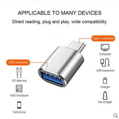 RYRA OTG C tipo adapteris prie USB 3.0 jungties duomenų kabelio kištukinis ir moteriškas keitiklis USB C adapteriai, skirti MacBook Samsung Ultra Note