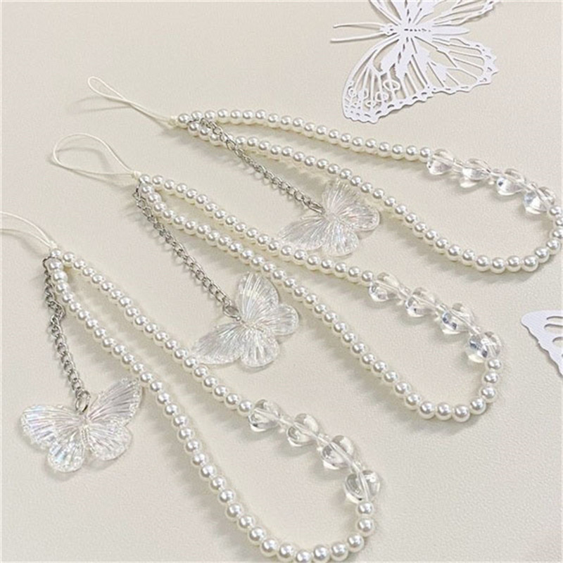 Univerzális mobiltelefon bevonat gyöngyök szív elvesztés elleni karkötő lánc iPhone 14 13 pro max készülékhez Samsung Flip 4 S23 Ultra