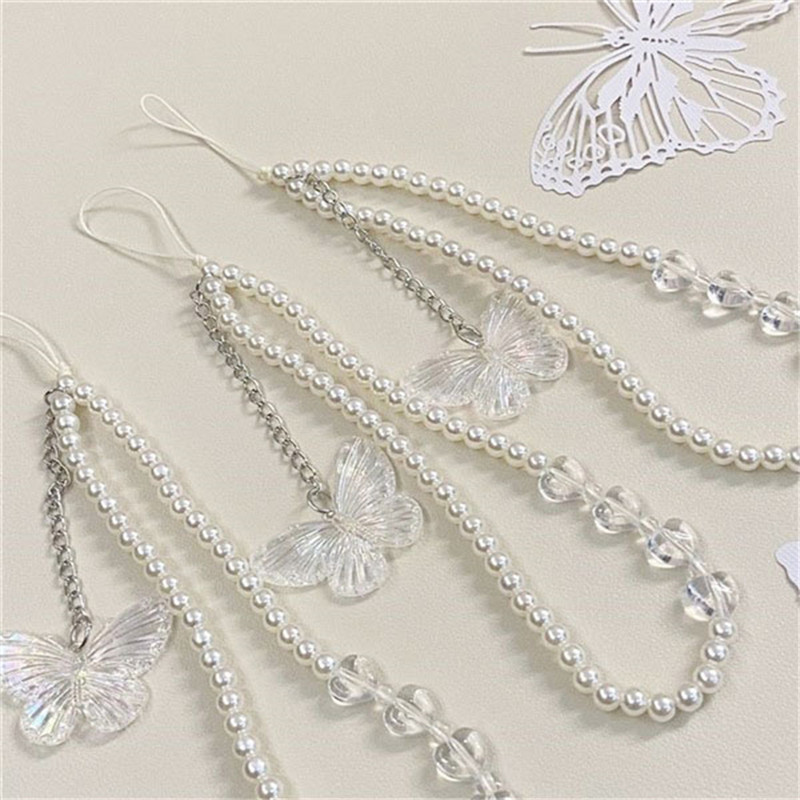 Univerzális mobiltelefon bevonat gyöngyök szív elvesztés elleni karkötő lánc iPhone 14 13 pro max készülékhez Samsung Flip 4 S23 Ultra