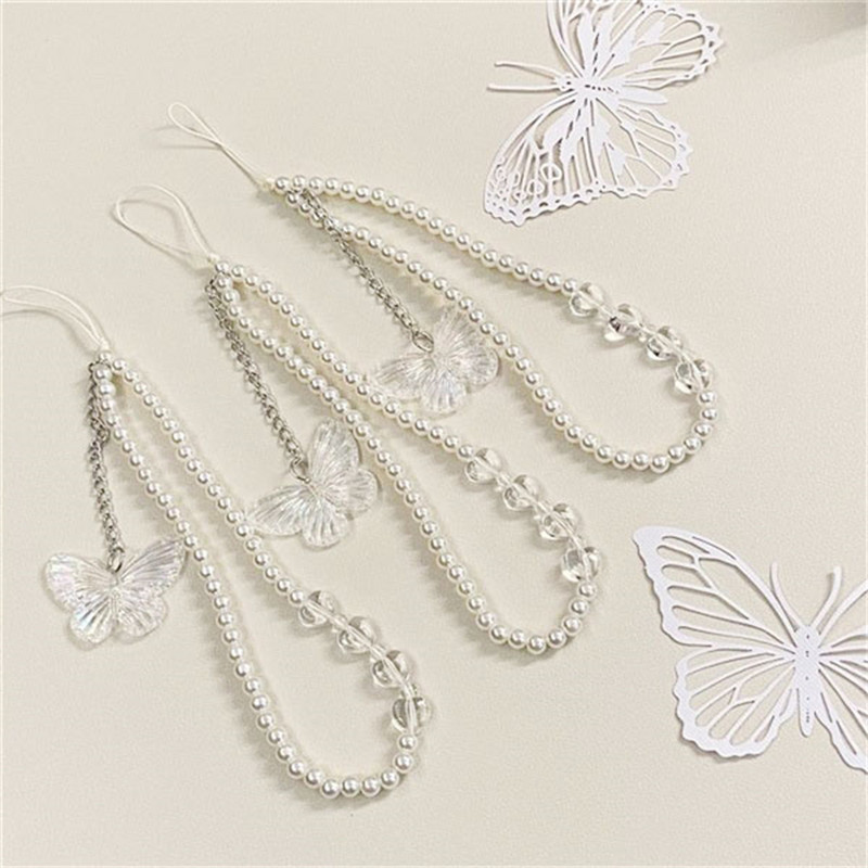 Univerzális mobiltelefon bevonat gyöngyök szív elvesztés elleni karkötő lánc iPhone 14 13 pro max készülékhez Samsung Flip 4 S23 Ultra