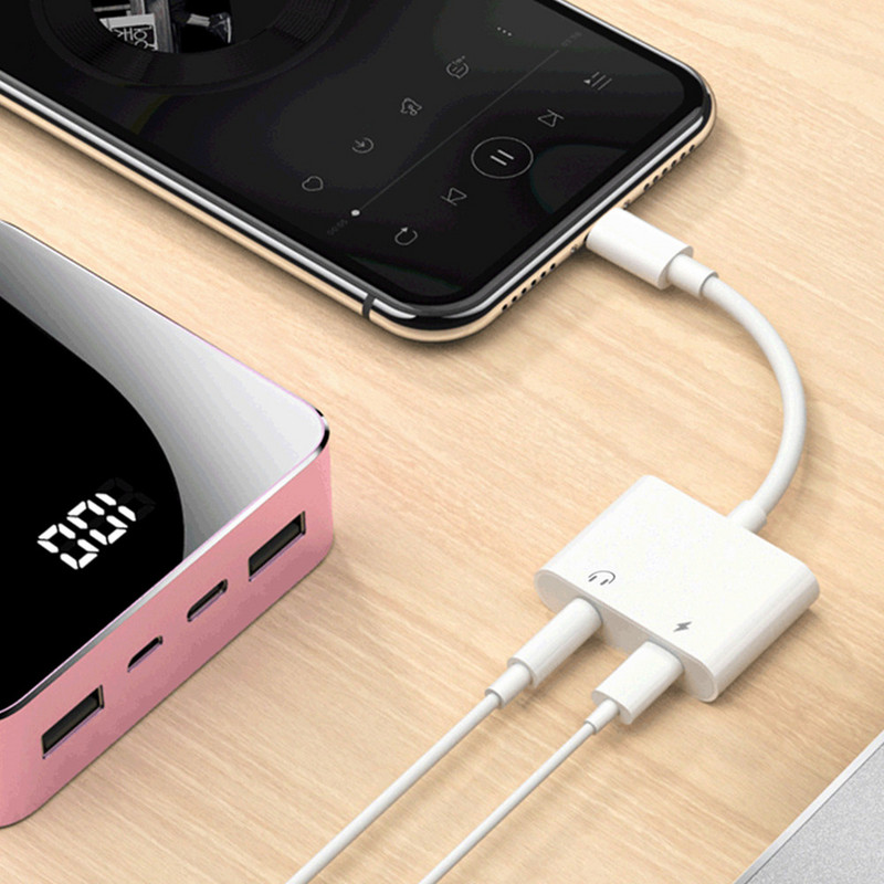 Fejhallgató adapter iPhone 14 13 12 11 X 8 7 Plus Aux Audio Splitter világításhoz 3,5 mm-es adapterhez fülhallgató csatlakozókábel