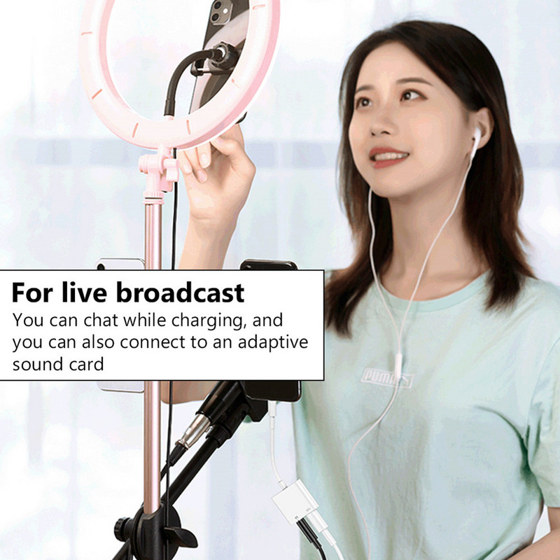 Fejhallgató adapter iPhone 14 13 12 11 X 8 7 Plus Aux Audio Splitter világításhoz 3,5 mm-es adapterhez fülhallgató csatlakozókábel