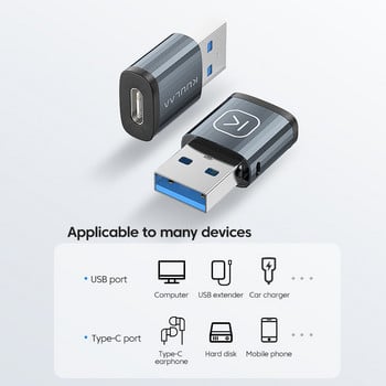 Μετατροπέας KUULAA USB 3.0 Type-C OTG Τύπος C USB C Μετατροπέας αρσενικού σε USB θηλυκό για Macbook Xiaomi Samsung S20 USBC OTG Connector