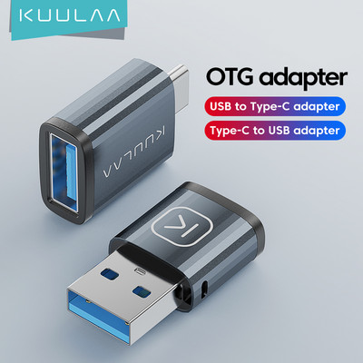 KUULAA USB 3.0 Type-C OTG адаптер Type C USB C мъжки към USB женски конвертор за Macbook Xiaomi Samsung S20 USBC OTG конектор