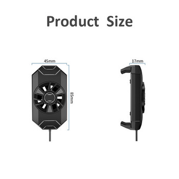 Κινητό τηλέφωνο με τροφοδοσία USB Heat Disipation Cooling Fan Back Clip Game Cooler Κινητό τηλέφωνο Cool Heat Sink για iPhone /Xiaomi/Poco F3