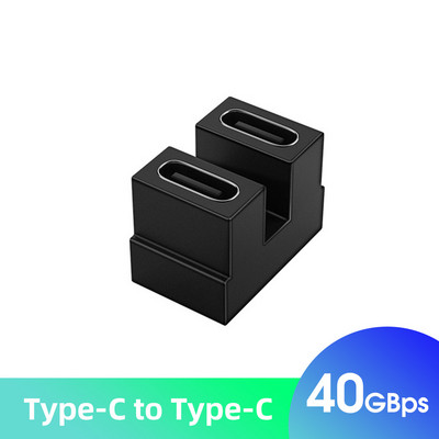 Adaptor USB4.0 40Gbps USB C mascul la femela 90 de grade 100W Convertor de date de incarcare rapida 8K@120Hz Laptop Tablet Accesorii pentru telefon