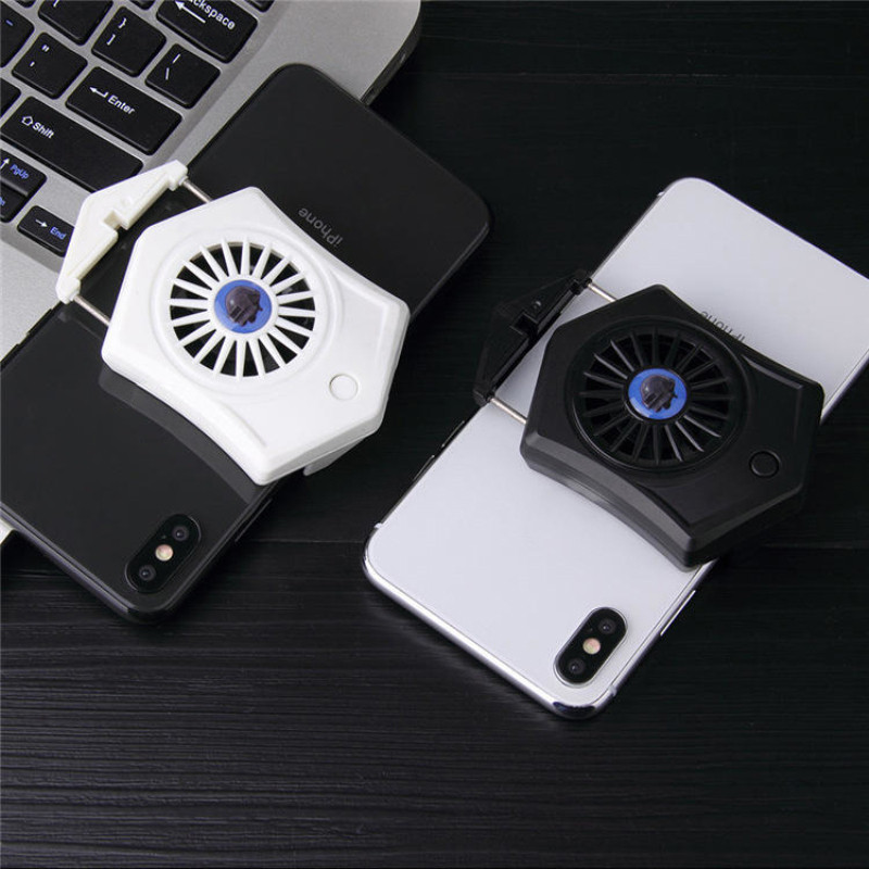 Univerzális mobiltelefon-hűtő ventilátor tartó hűtőpad Gamepad Gamer Shooter Némítás Radiátor vezérlő Hűtőborda port