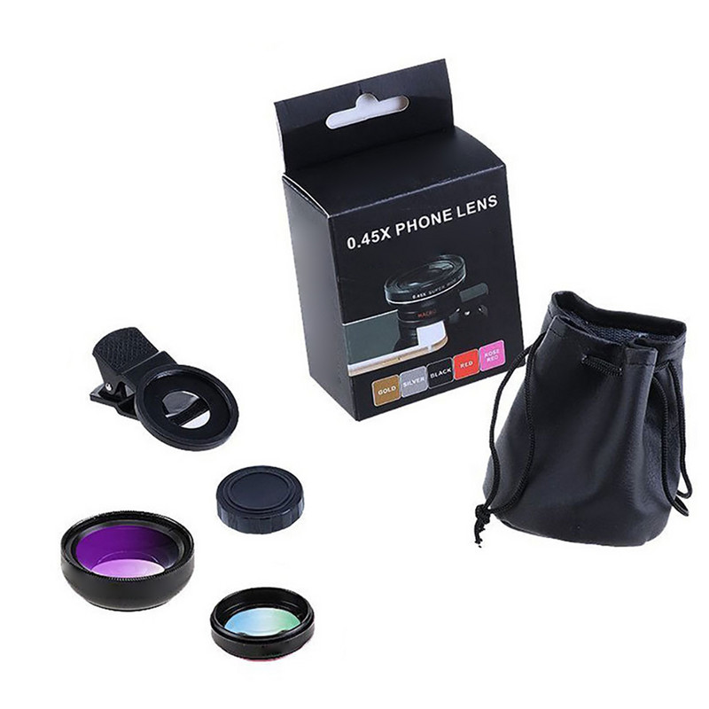 2 az 1-ben mobiltelefon objektív 0,45x szuper széles látószögű és 12,5x makró HD kamera Lentes iPhone 11 x xs Xiaomi Samsung okostelefonokhoz