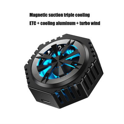 Ventilator de răcire rapidă pentru telefon mobil Radiator pentru telefon mobil pentru jocuri în aer liber Vlog mobil