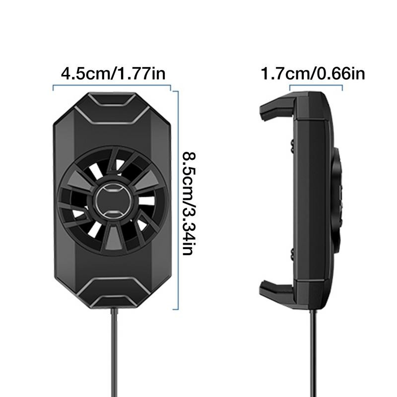 Mobiltelefon hűtőventillátor Hordozható félvezető csíptetős telefon USB radiátor 9 lapátos hűtőventilátor játékokhoz okostelefon hűtőborda