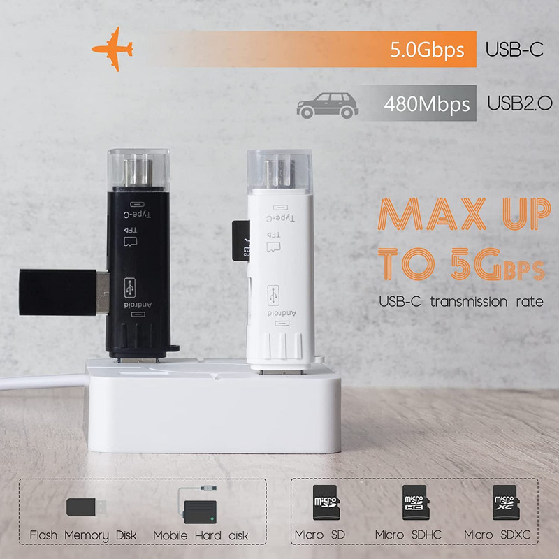 Micro SD kortelių skaitytuvas USB 3.0 kortelių skaitytuvas 2.0 skirtas USB Micro SD adapteriui Flash Drive Smart Memory Card Reader SD kortelių skaitytuvas