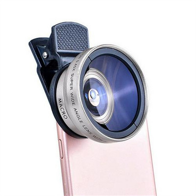Obiectiv portabil pentru telefonul mobil, obiectiv cu unghi larg de 0,45X și obiectiv pentru cameră macro HD, universal pentru iPhone 6s, telefon Android 2023, vânzare la cald