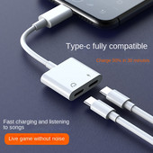 Splitter USB dublu 2 în 1 Adaptor de încărcare rapidă DAC tip C Sursă de alimentare USB 3.0 extern pentru telefon mobil macbook Android
