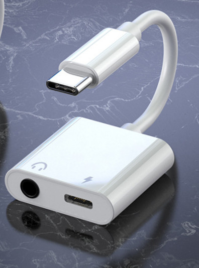 2 az 1-ben Dual USB Splitter DAC Fast Charge Type-C Adapter Tápegység USB 3.0 Külső Macbook Mobiltelefonhoz Android