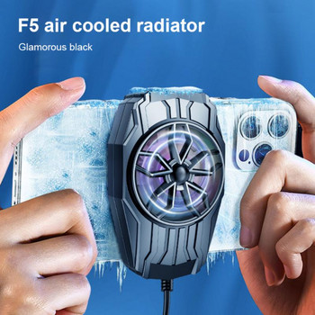 RYRA Universal Mini Mobile Phone Cooling Fan Radiator Turbo Hurricane Game Cooler Κινητό τηλέφωνο Cool Heat Sink για iPhone/xiaomi