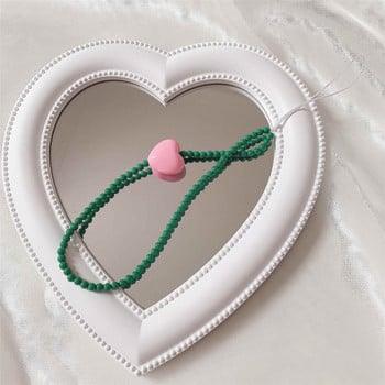 Universal κινητό τηλέφωνο Cute Candy Color Love Heart Beads Αντι-χαμένο βραχιόλι Ασφαλής σύνδεση τηλεφώνου για iPhone 14 Pro max Αλυσίδα