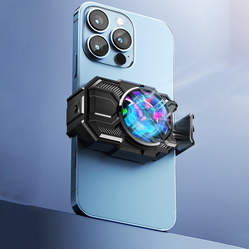 Újratölthető telefonhűtő hűtőborda telefonra szerelhető radiátor játékélményhez Nézzen videókat mobiltelefonhoz 4,5-6,7 hüvelykes E8BE