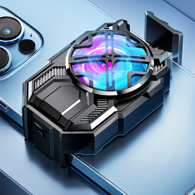 Újratölthető telefonhűtő hűtőborda telefonra szerelhető radiátor játékélményhez Nézzen videókat mobiltelefonhoz 4,5-6,7 hüvelykes E8BE