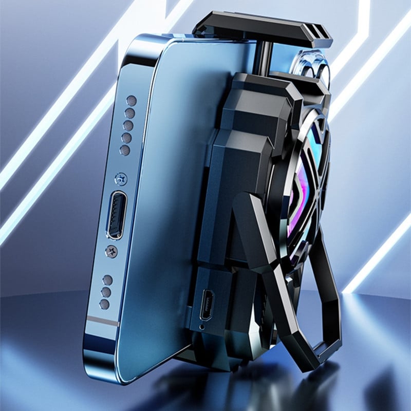 Újratölthető telefonhűtő hűtőborda telefonra szerelhető radiátor játékélményhez Nézzen videókat mobiltelefonhoz 4,5-6,7 hüvelykes E8BE