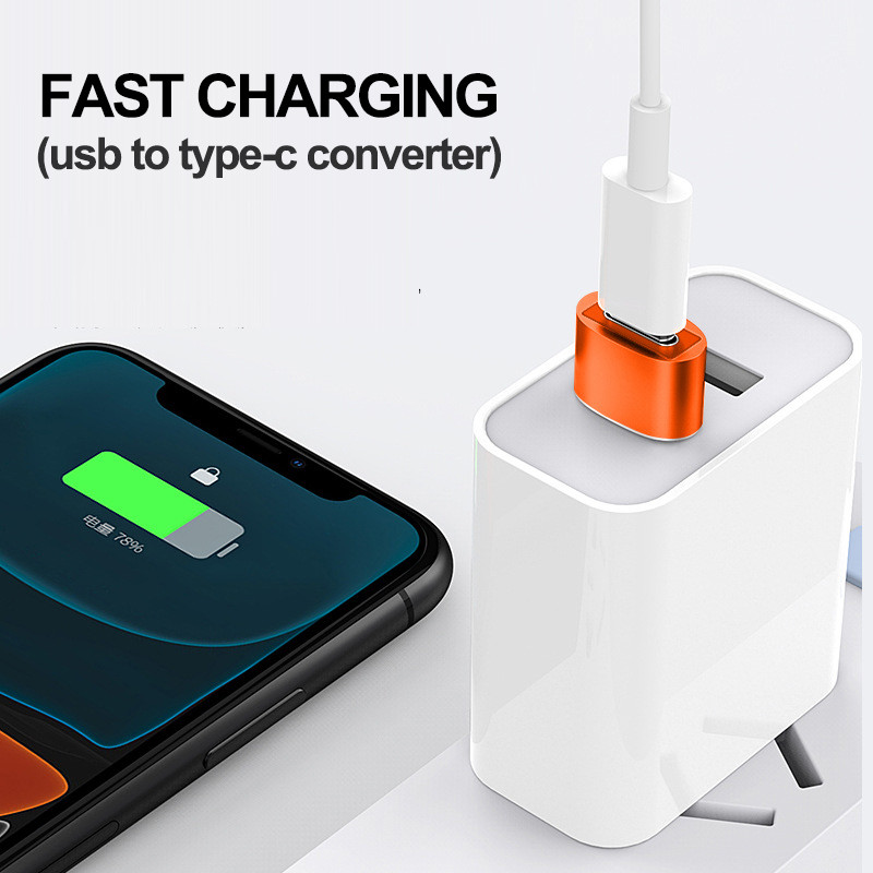 6A gyorstöltő USB-C típusú OTG-adapter USB dugasz-C típusú aljzat adapter MacBook-hoz Samsung Xiaomi adatkonverter csatlakozó