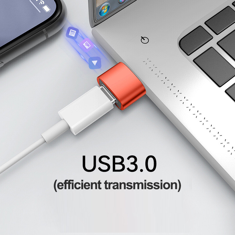 6A gyorstöltő USB-C típusú OTG-adapter USB dugasz-C típusú aljzat adapter MacBook-hoz Samsung Xiaomi adatkonverter csatlakozó