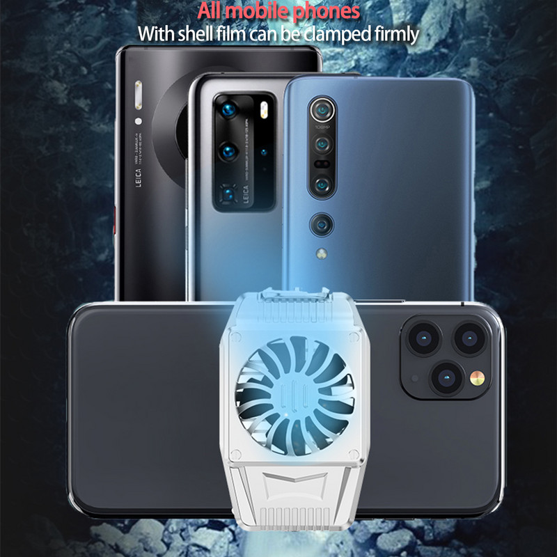 Mobiltelefon hűtő kézi radiátor markolat támogatás telefon hűtőventilátor tartó hűtőborda állvány élő adáshoz