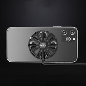 Suport reglabil pentru răcire pentru telefon mobil, portabil, magnetic, pentru jocuri, radiator, ventilator de răcire detașabil, ventuza, radiator