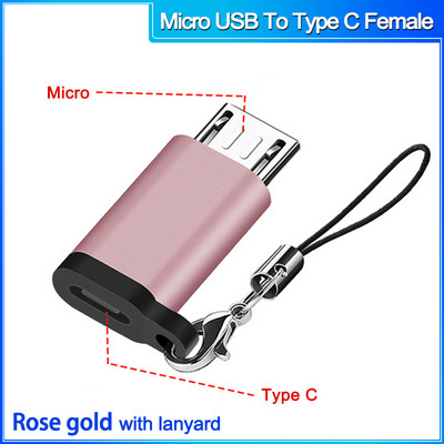 Conector micro usb mascul la tip c femelă pentru Macbook Xiaomi tip C la Adaptor OTG USB 3.0 pentru convertizor Samsung USB C la micro
