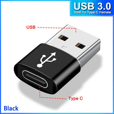 Conector micro usb mascul la tip c femelă pentru Macbook Xiaomi tip C la Adaptor OTG USB 3.0 pentru convertizor Samsung USB C la micro