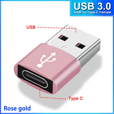 Conector micro usb mascul la tip c femelă pentru Macbook Xiaomi tip C la Adaptor OTG USB 3.0 pentru convertizor Samsung USB C la micro