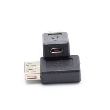 Нов черен USB 2.0 тип A женски към микро USB B женски адаптер щепсел конвертор usb 2.0 към микро usb конектор на едро